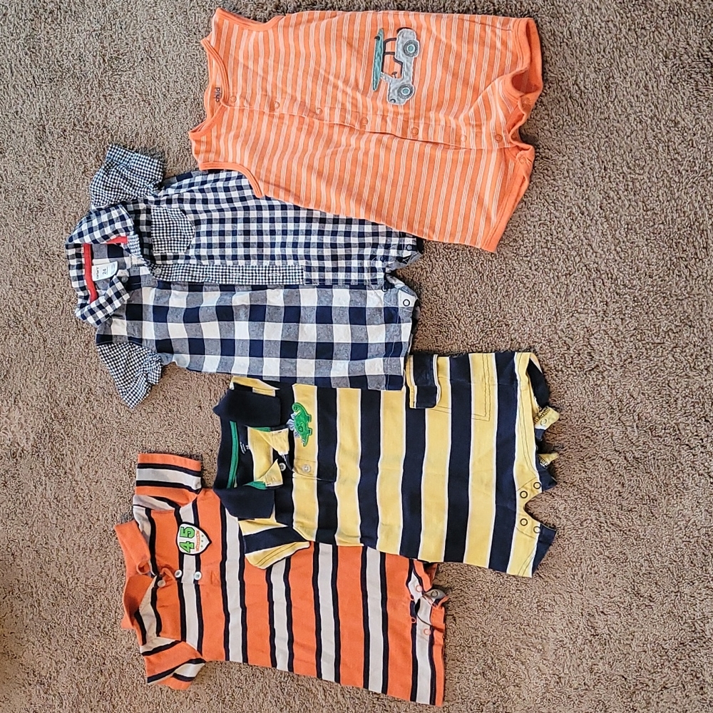 carter's boy size 24 month short romper lot